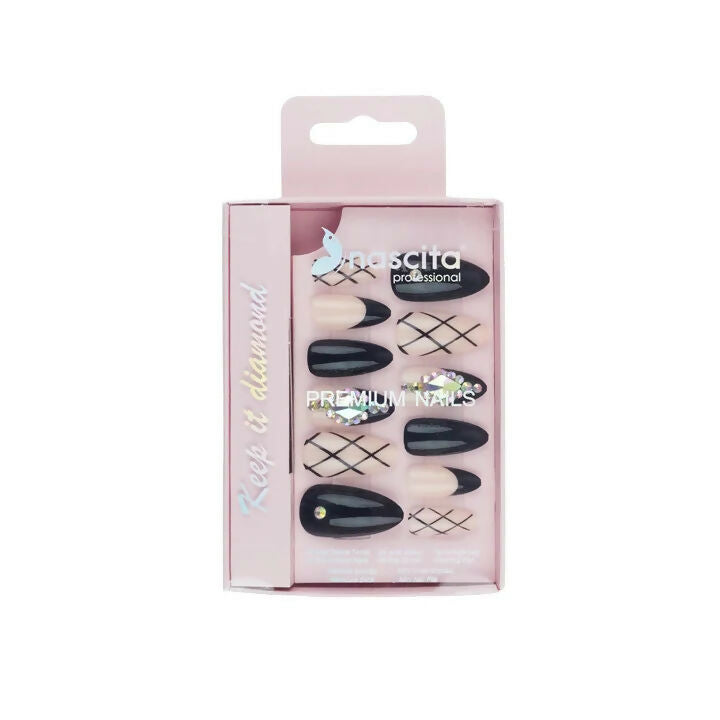 Nascita Premium Diamond Artificial Nails Set 286 Pack of 12