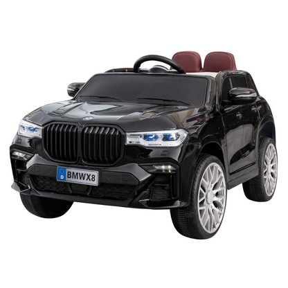 BMW X8 Kids Ride-On Car – 12V Battery, Dual Motors, Leather Seat, Rubber Tires & Remote Control (Ages 3–8)