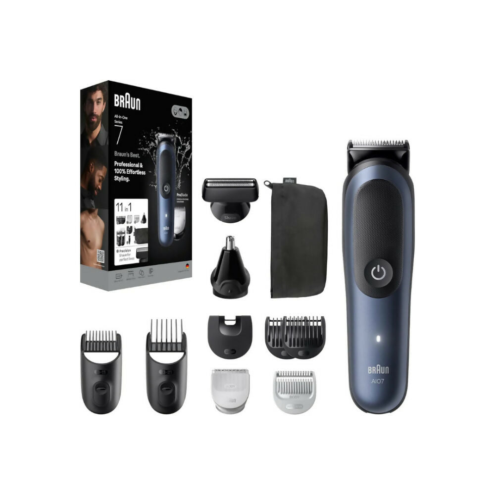 Braun All In One Trimmer Serie 7, 11IN1 Kit For Head-To-Toe Grooming, 100% Waterproof, BRA-AIO7540