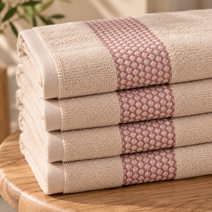Karaca Home Honey 100% Cotton 6-Piece Hand Towel Set 30 × 50 cm – Beige, 200.21.01.0741