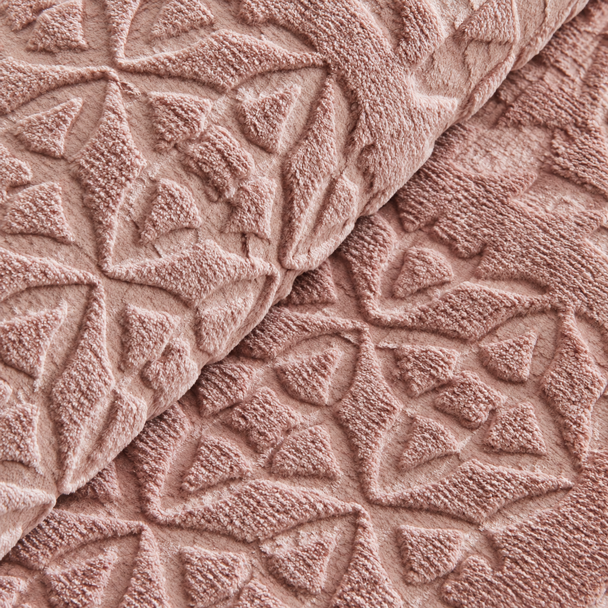 Karaca Home Blair Double Embossed Blanket 200 x 220 cm – Powder Pink, 200.22.05.0306