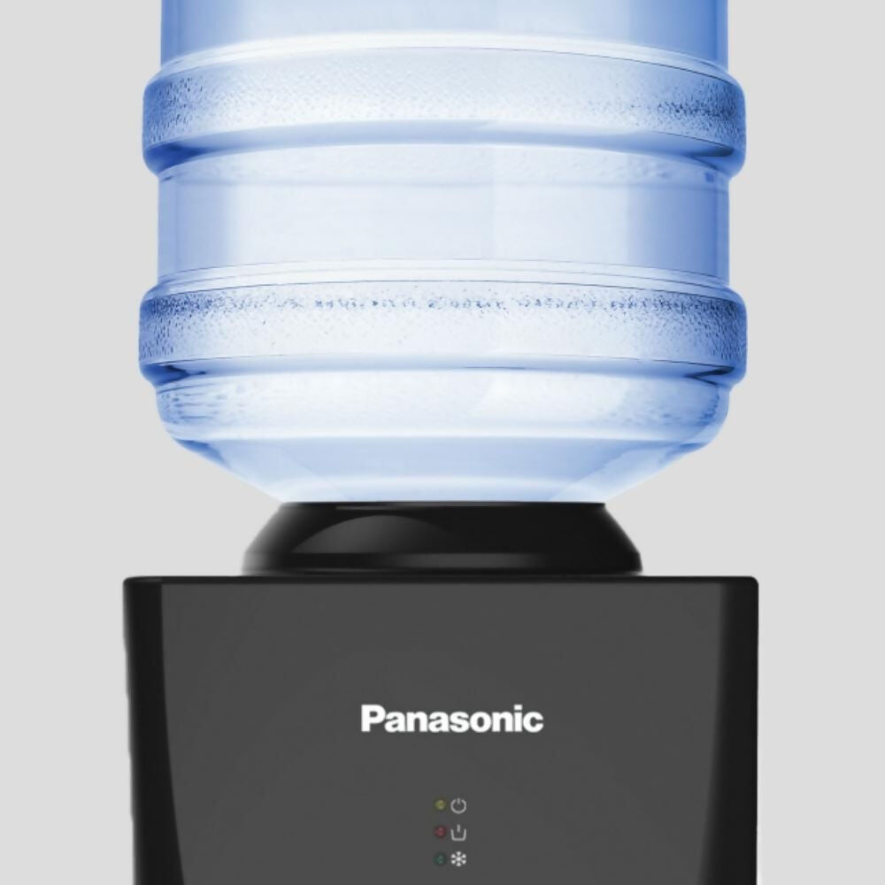 Panasonic Top-Loading Water Dispenser – Hot, Cold & Normal Water Options – Black/Silver Finish, MWD3128TG