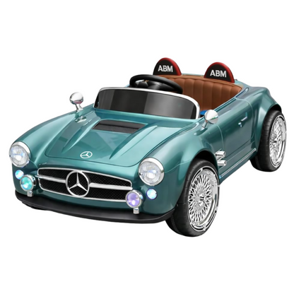 Mercedes-Benz Vintage Kids Ride-On Car – 12V Battery, Dual Motors, Remote Control, LED Lights & Music (Ages 1–6)