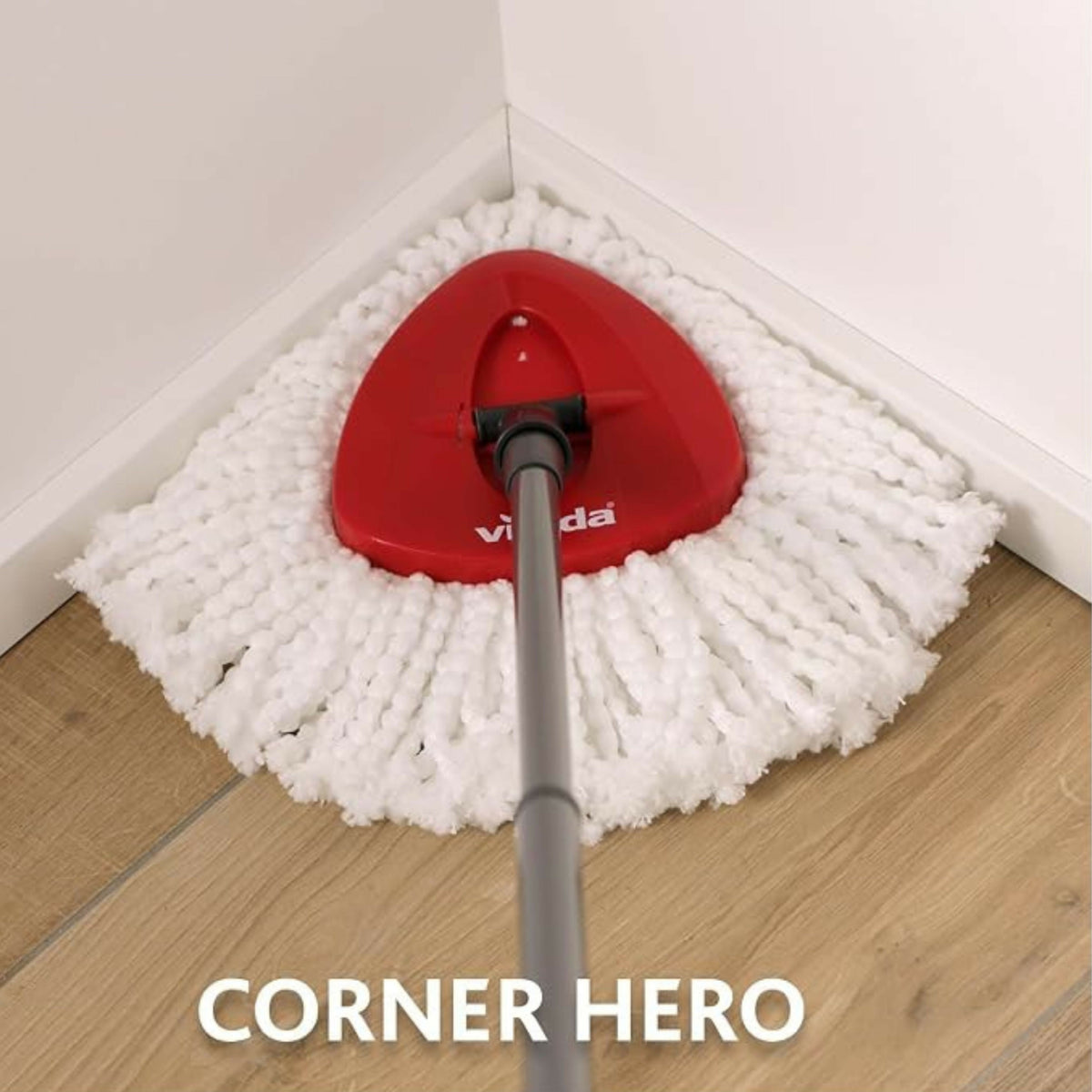 Vileda Turbo 163422 Rotating Mop Bucket Set with Foot Pedal |Telescopic Handle 85 – 123 cm