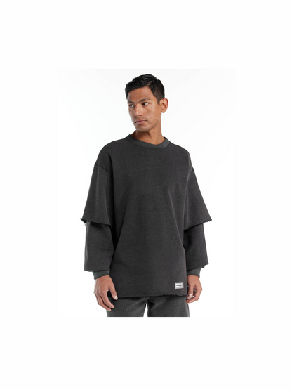 THE GIVING MOVEMENT WASHED 2 IN 1 PRINTED SWEATSHIRT