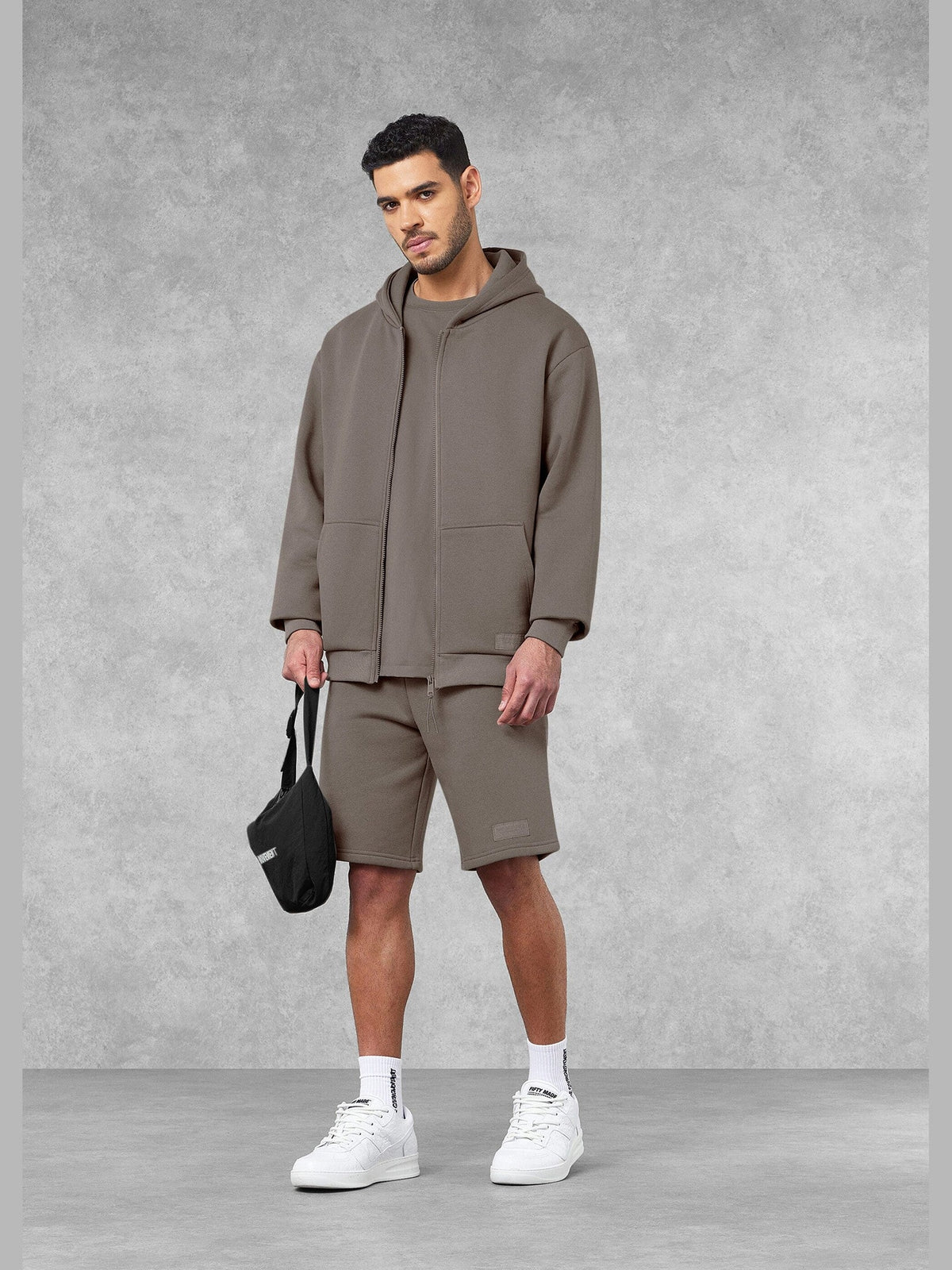 THE GIVING MOVEMENT COTTON OVERSIZED ZIP HOODIE