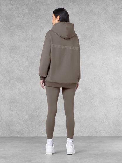 THE GIVING MOVEMENT COTTON OVERSIZED ZIP HOODIE