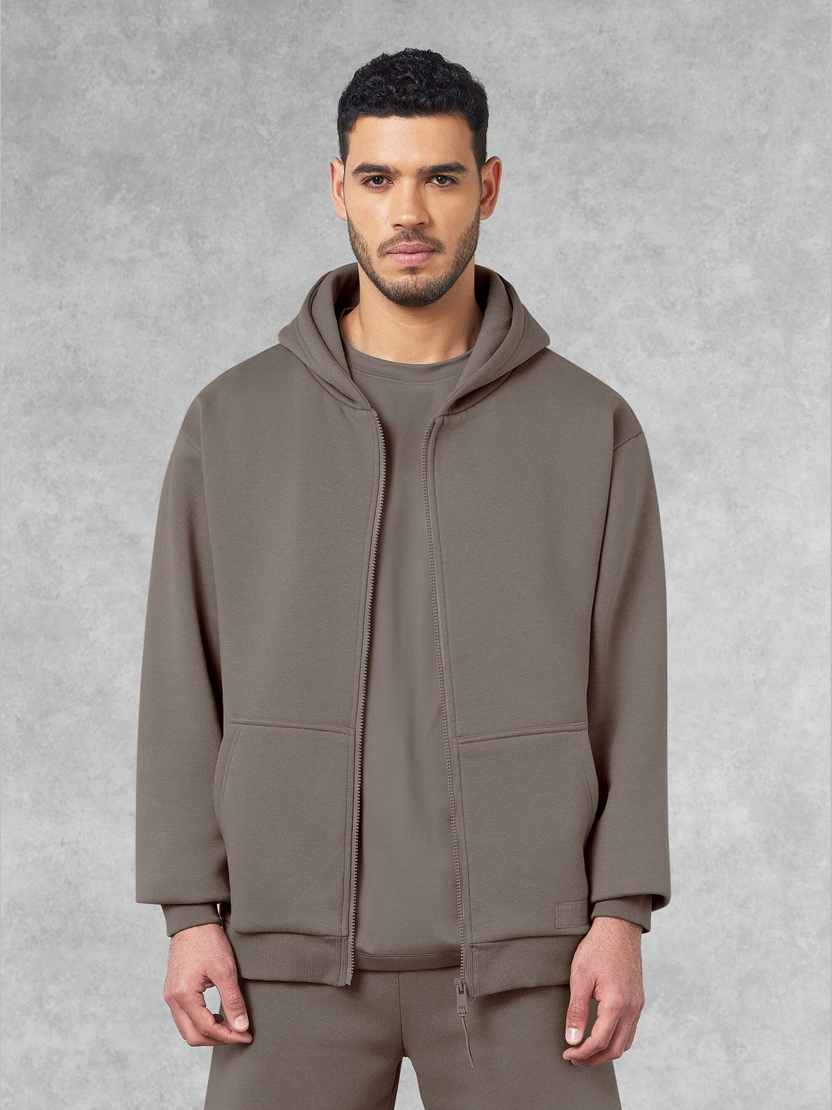 THE GIVING MOVEMENT COTTON OVERSIZED ZIP HOODIE