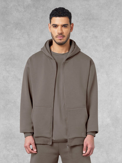 THE GIVING MOVEMENT COTTON OVERSIZED ZIP HOODIE