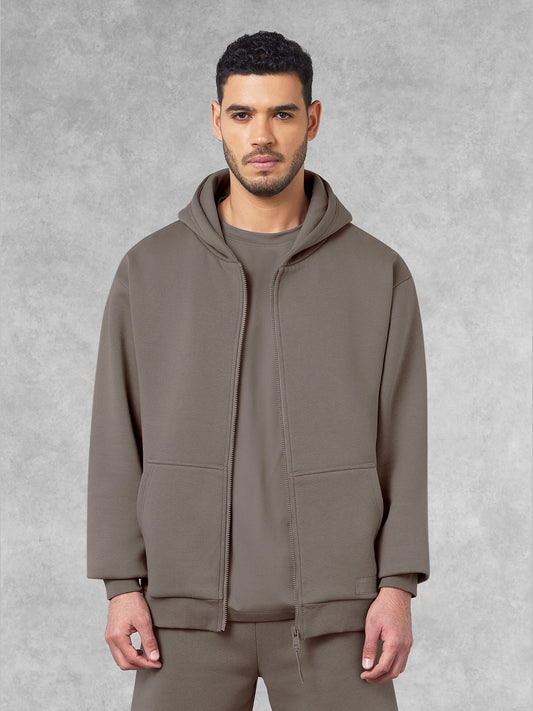 THE GIVING MOVEMENT COTTON OVERSIZED ZIP HOODIE