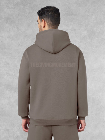 THE GIVING MOVEMENT COTTON OVERSIZED ZIP HOODIE
