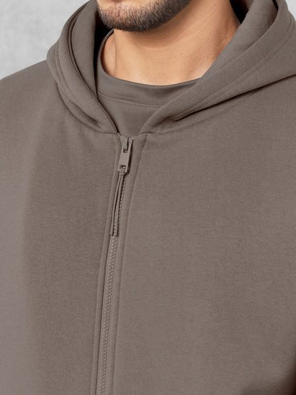 THE GIVING MOVEMENT COTTON OVERSIZED ZIP HOODIE