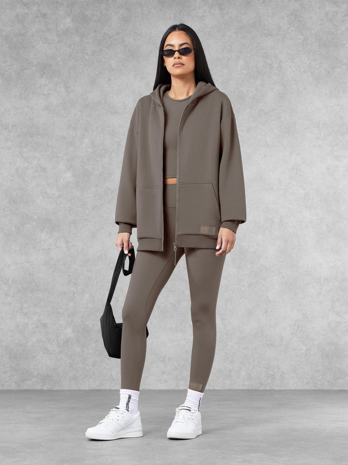 THE GIVING MOVEMENT COTTON OVERSIZED ZIP HOODIE