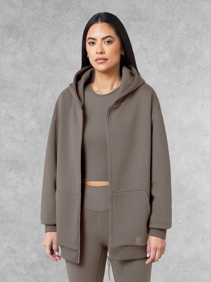 THE GIVING MOVEMENT COTTON OVERSIZED ZIP HOODIE