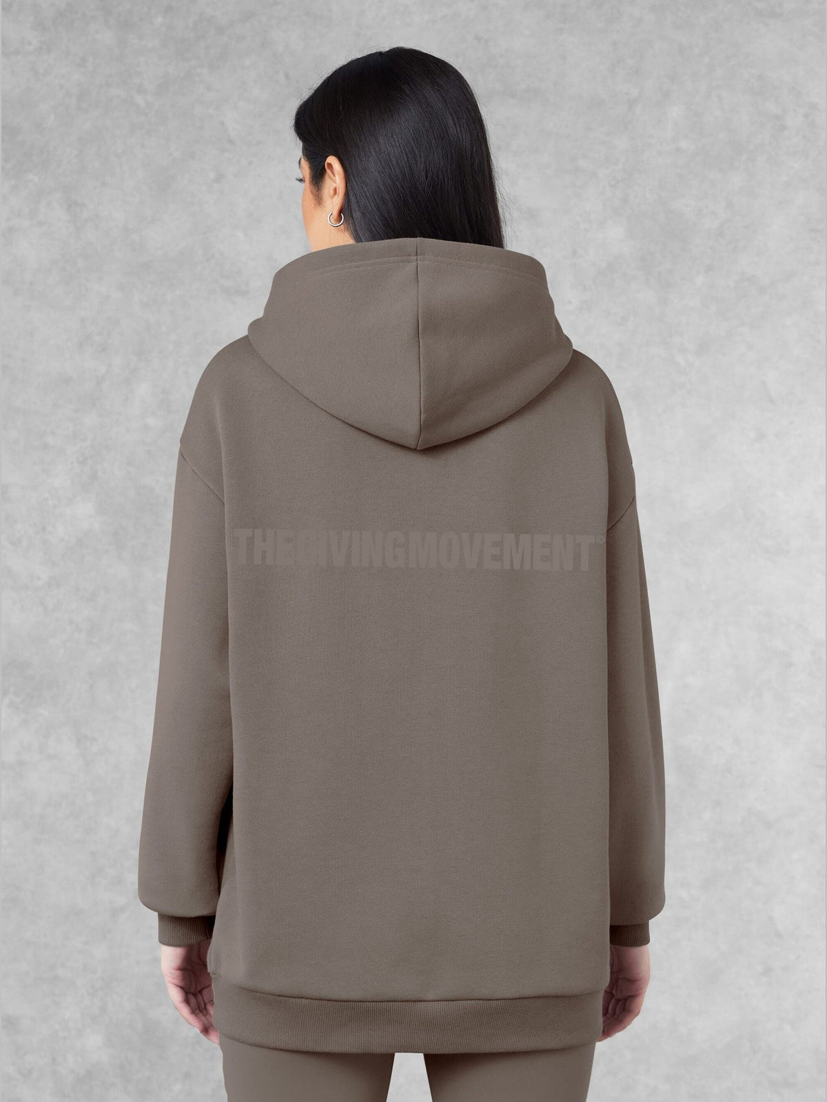 THE GIVING MOVEMENT COTTON OVERSIZED ZIP HOODIE