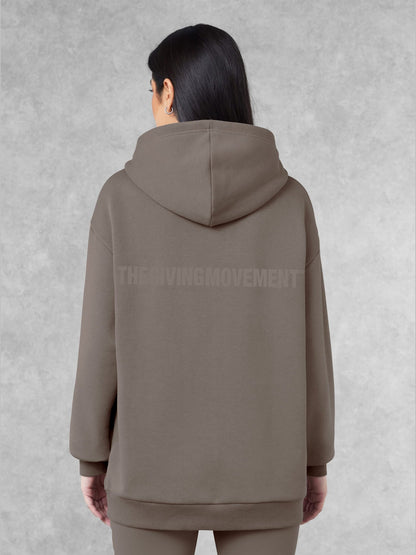 THE GIVING MOVEMENT COTTON OVERSIZED ZIP HOODIE