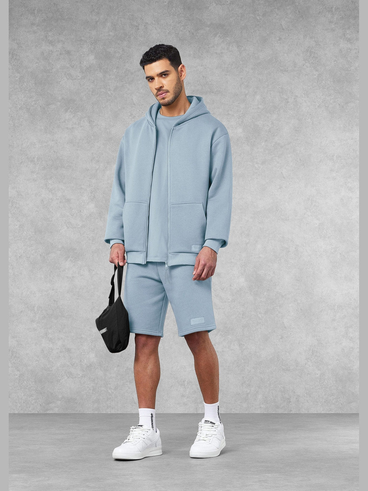 THE GIVING MOVEMENT COTTON OVERSIZED ZIP HOODIE