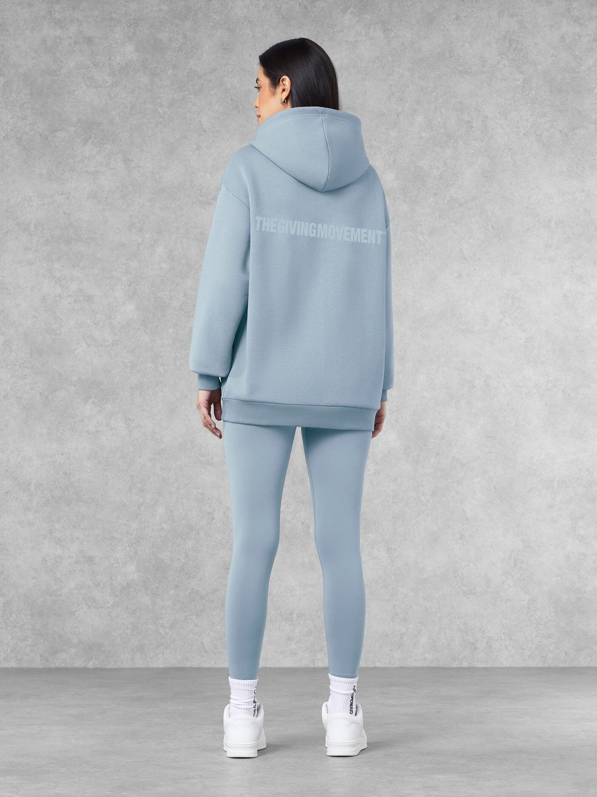 THE GIVING MOVEMENT COTTON OVERSIZED ZIP HOODIE