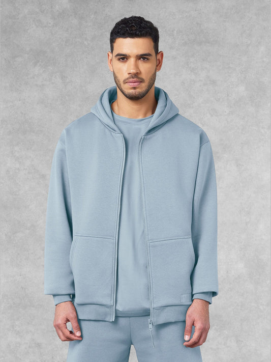 THE GIVING MOVEMENT COTTON OVERSIZED ZIP HOODIE