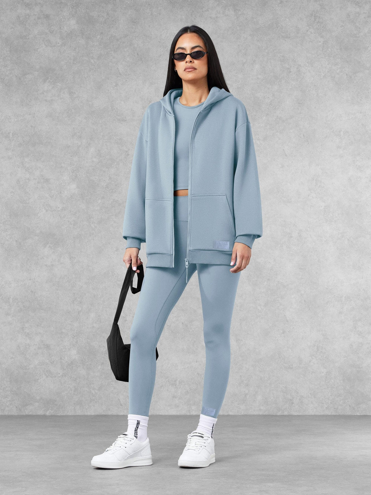 THE GIVING MOVEMENT COTTON OVERSIZED ZIP HOODIE