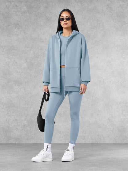 THE GIVING MOVEMENT COTTON OVERSIZED ZIP HOODIE