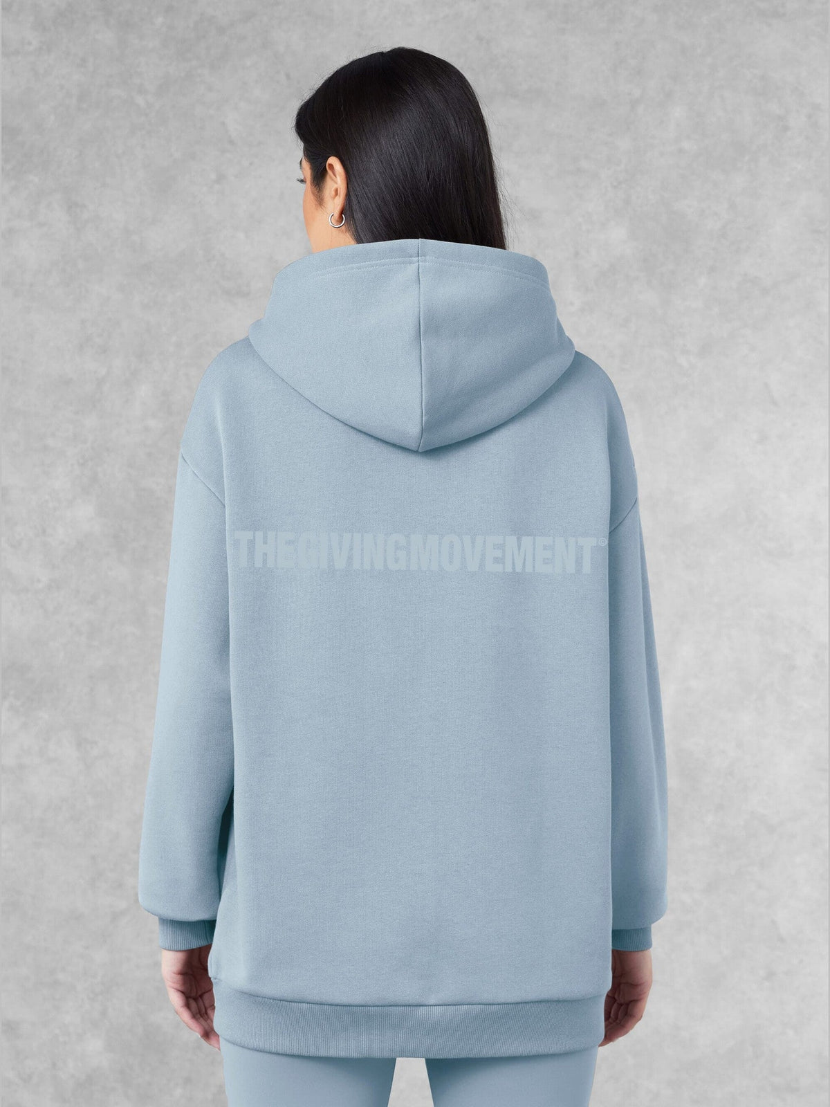 THE GIVING MOVEMENT COTTON OVERSIZED ZIP HOODIE