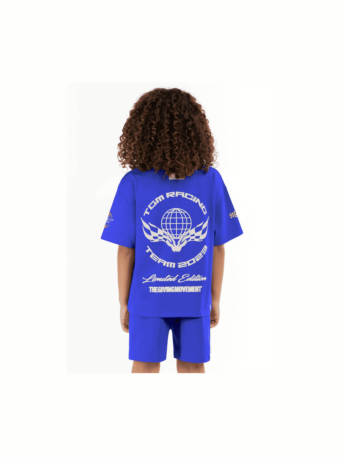 THE GIVING MOVEMENT KID'S OVERSIZED BIKER PRINT T-SHIRT