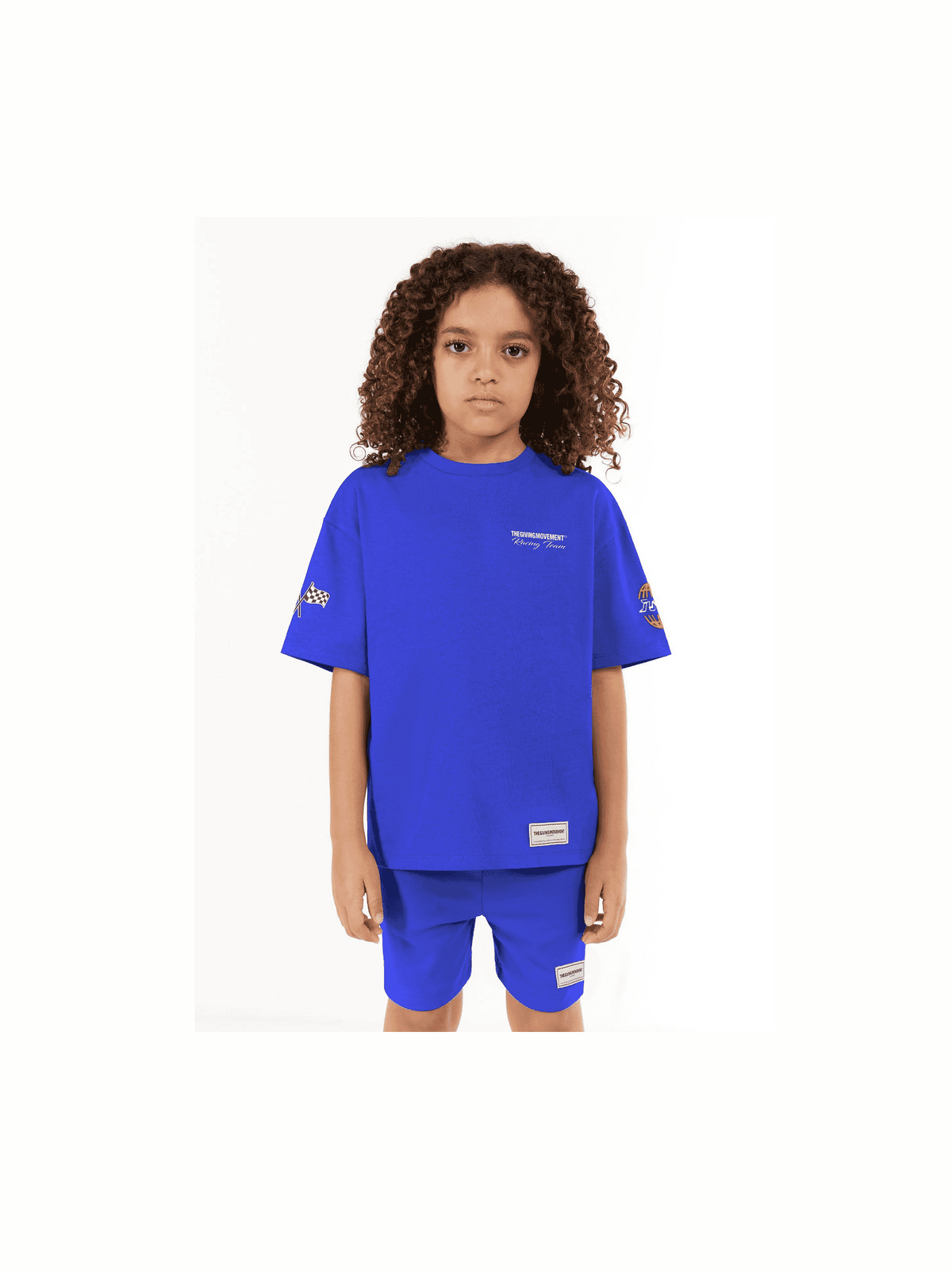 THE GIVING MOVEMENT KID'S OVERSIZED BIKER PRINT T-SHIRT