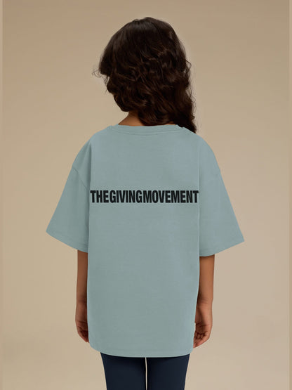 THE GIVING MOVEMENT KIDS COTTON LUXE OVERSIZED T- SHIRT