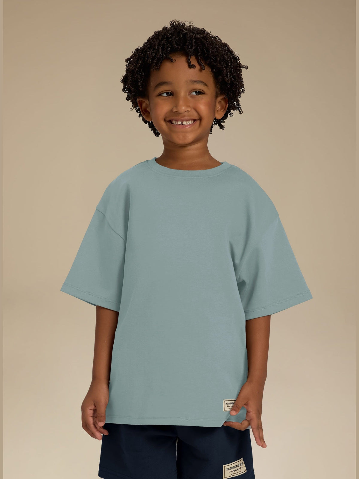 THE GIVING MOVEMENT KIDS COTTON LUXE OVERSIZED T- SHIRT