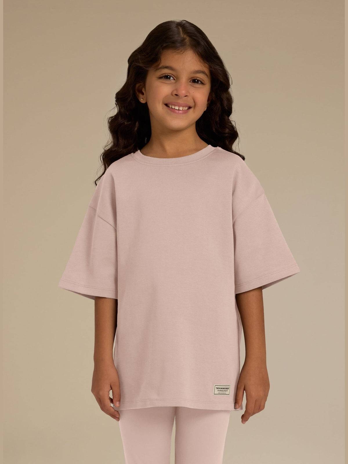 THE GIVING MOVEMENT KIDS COTTON LUXE OVERSIZED T- SHIRT