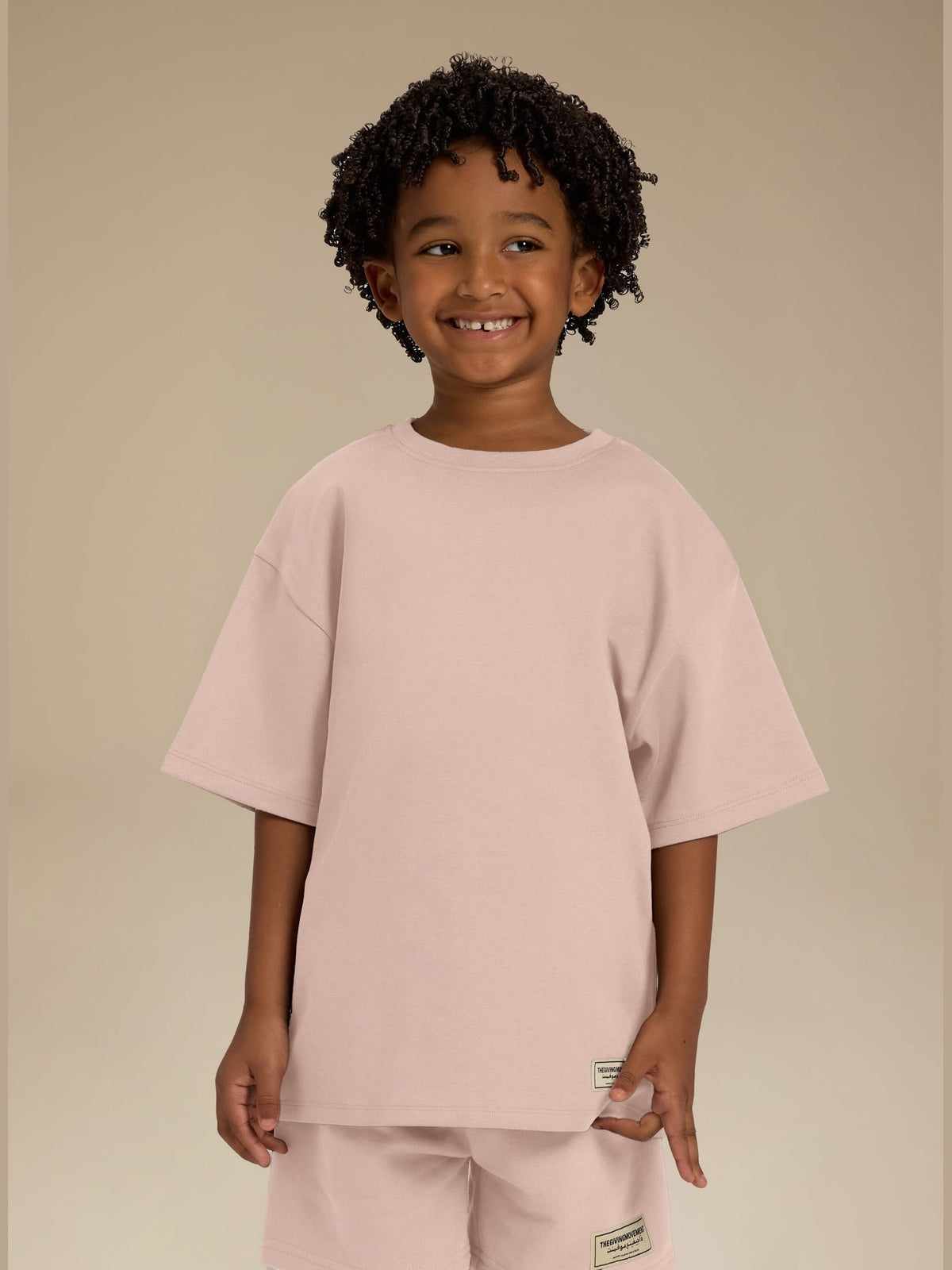 THE GIVING MOVEMENT KIDS COTTON LUXE OVERSIZED T- SHIRT