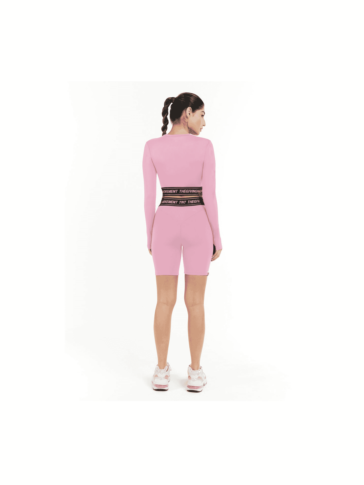 THE GIVING MOVEMENT RECYCLED BIKER SHORT BRANDED ELASTIC