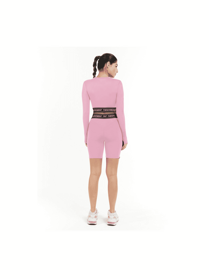 THE GIVING MOVEMENT RECYCLED BIKER SHORT BRANDED ELASTIC