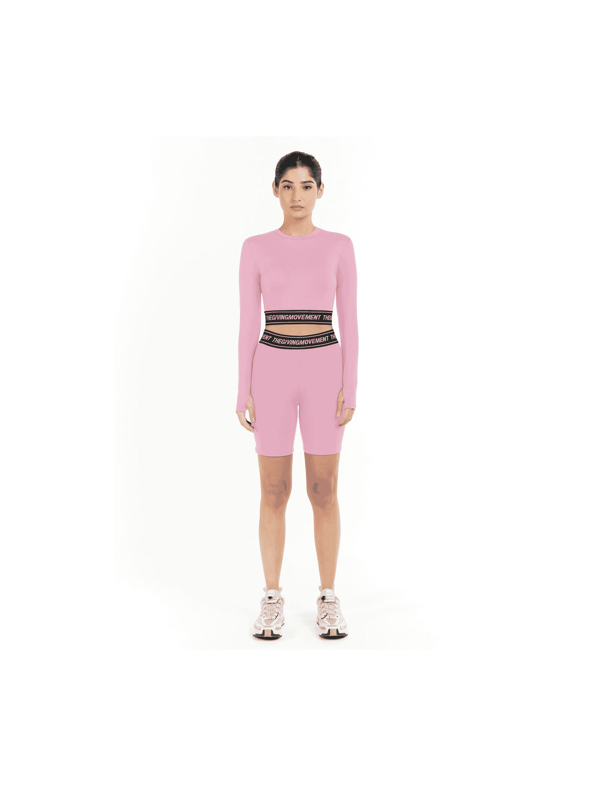THE GIVING MOVEMENT RECYCLED BIKER SHORT BRANDED ELASTIC