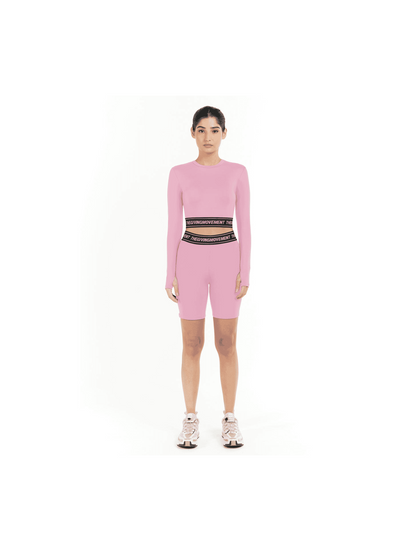 THE GIVING MOVEMENT RECYCLED BIKER SHORT BRANDED ELASTIC
