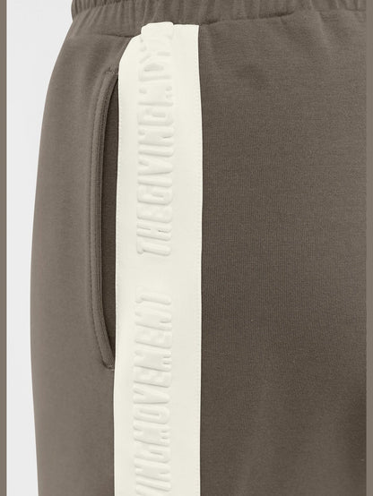 THE GIVING MOVEMENT EMBOSSED CONTRAST PANEL MIDI TRACK SHORTS