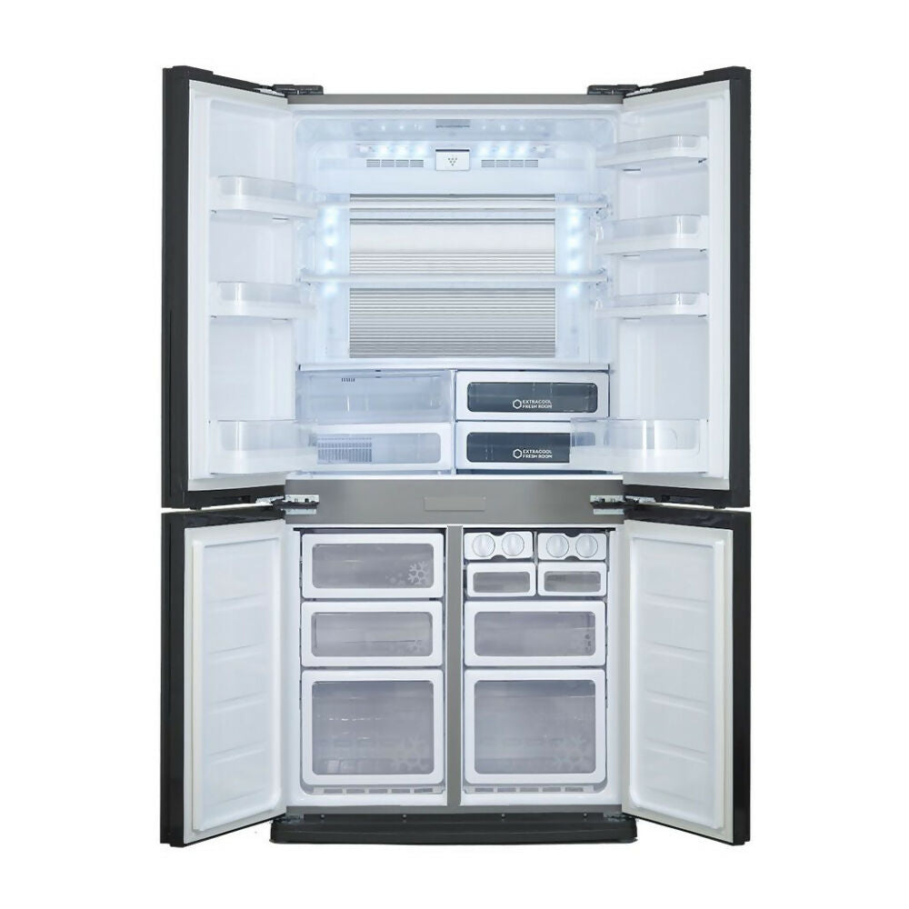 Sharp Fridge J-Tech Inverter, Double French Series, 4 Doors [Stainless Steel] - HxWxD: 184x90x77cm, SHP-SJFE87VSS