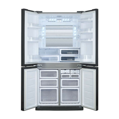 Sharp Fridge J-Tech Inverter, Double French Series, 4 Doors [Stainless Steel] - HxWxD: 184x90x77cm, SHP-SJFE87VSS
