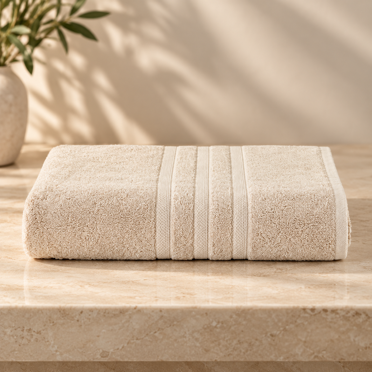 Karaca Home Comfort Touch Plain Beige 100% Cotton Towel 85 × 150 cm, 200.22.11.0108