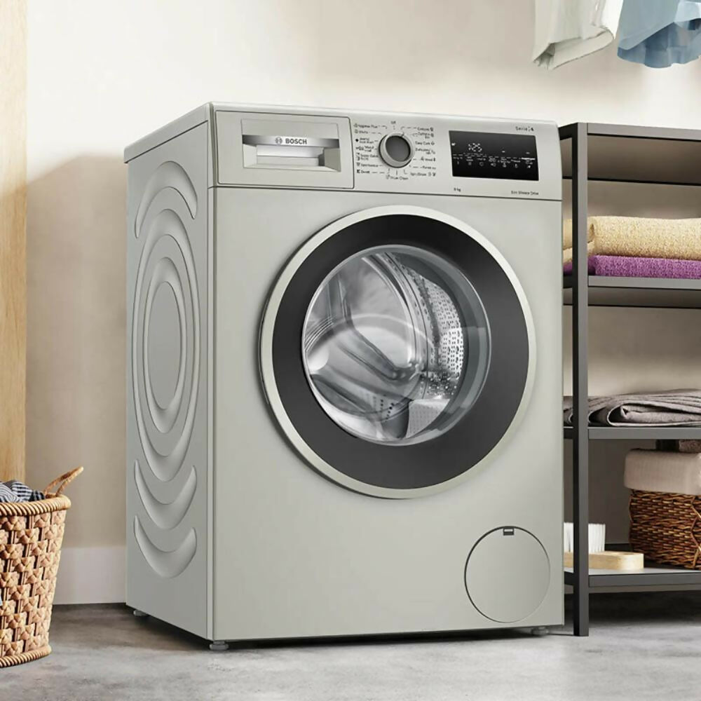 Bosch Serie 4 Front-Load Washing Machine, 8KG [Silver Inox], BOS-WAN2821XME