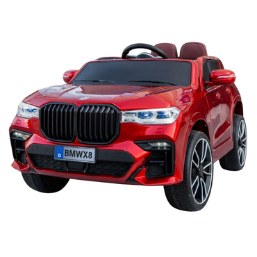 BMW X8 Kids Ride-On Car – 12V Battery, Dual Motors, Leather Seat, Rubber Tires & Remote Control (Ages 3–8)