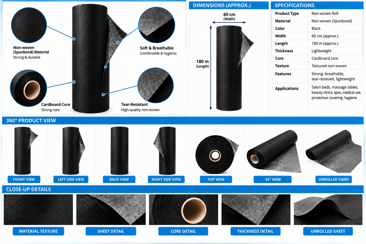 Disposable Perforated Non Woven Table Cover 80*180Cm 1 Roll 50 sheets