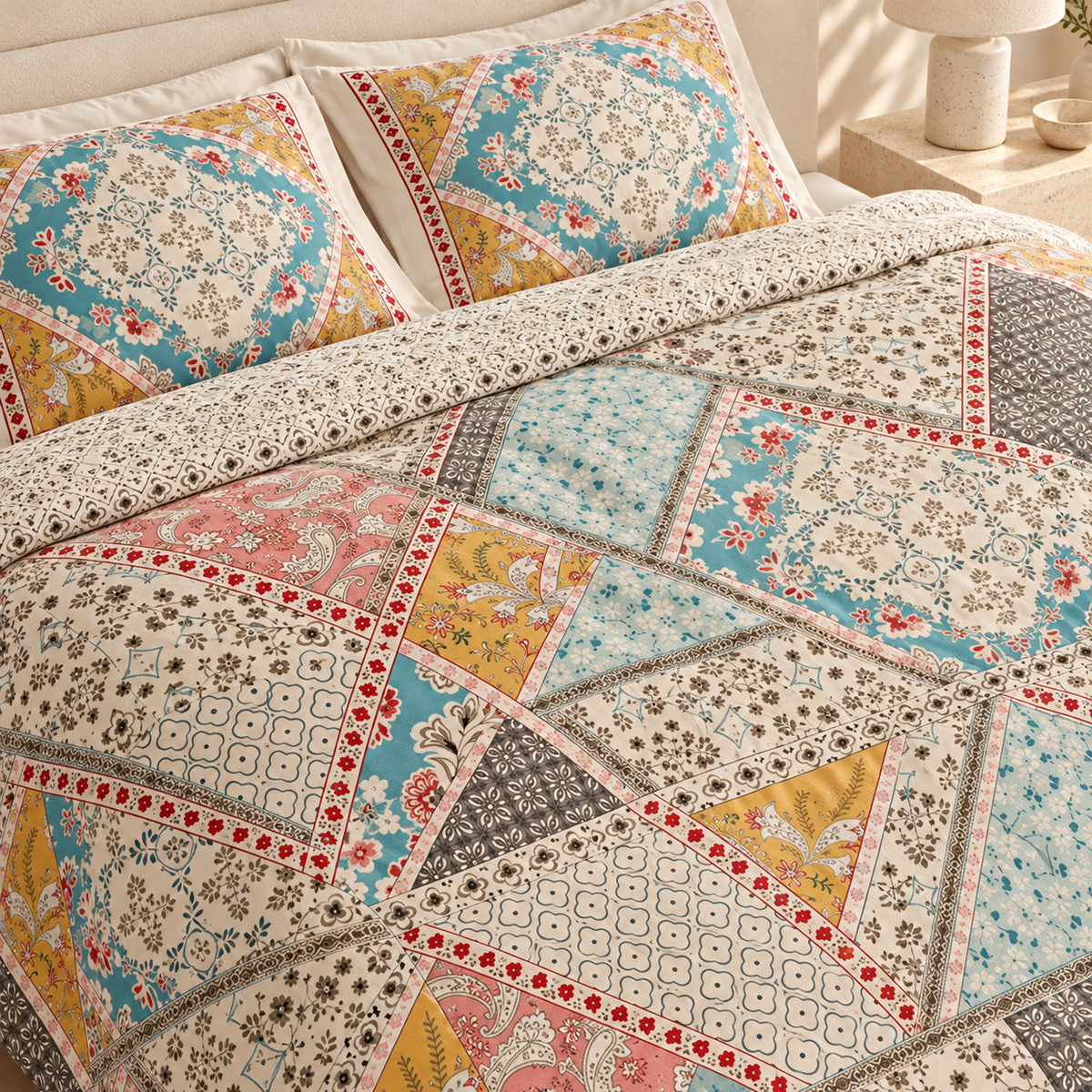 Karaca Home Edella Cotton Double Duvet Cover Set, 200.22.12.0099