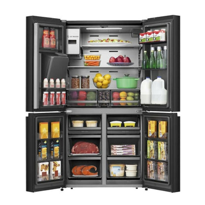 Hisense, Fridge Pureflat 577L Freestanding Cross Door, Smart Touch Screen, Plumbed Water And Ice Dispenser, HSN-RQ760N4I