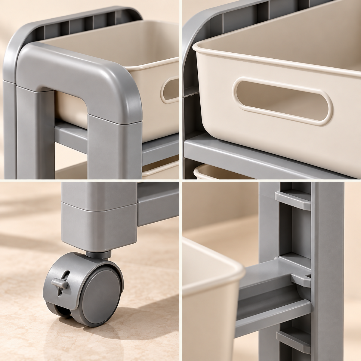 MODU – 3-Tier Rolling Storage Trolley Organizer | QG168-173