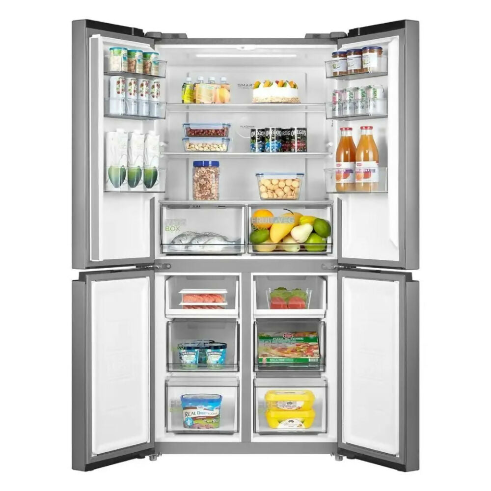 Midea Fridge 474L, 4 Doors, French Door, MSmart Connect [Silver], MID-632FIG46AE