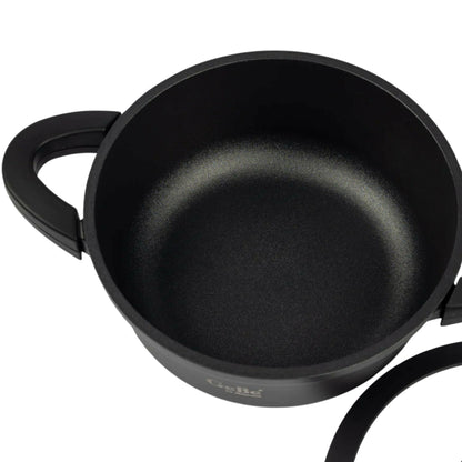 Gebe Pot Casserole 26Cm Non-Stick Die-Cast Coating, With Lid Black