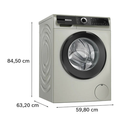 Bosch Washing Machine, Frontloader Fullsize 11Kg 1400RPM, A+++, [Silver Inox], BOS-WGK264ZXME