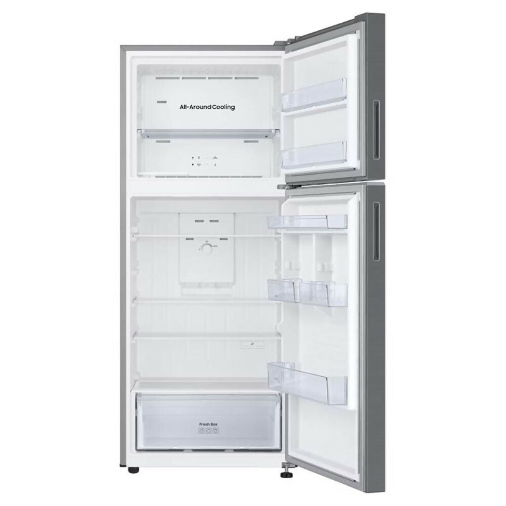 Samsung Top Mounted Fridge 393L Refined Steel, RT38CG6000S9JO